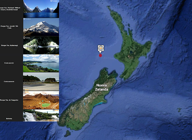 Lugares de interés en Nueva Zelanda