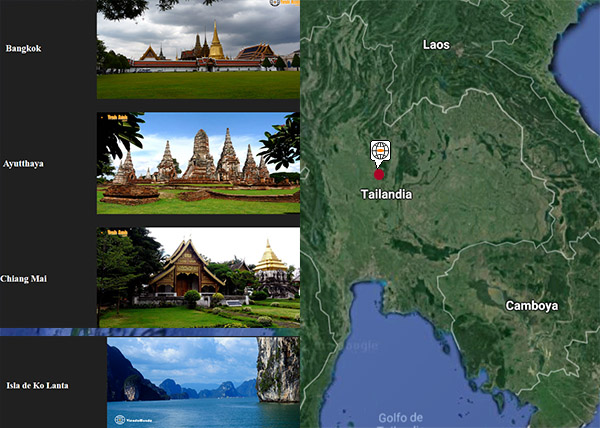 Lugares de interés en Tailandia